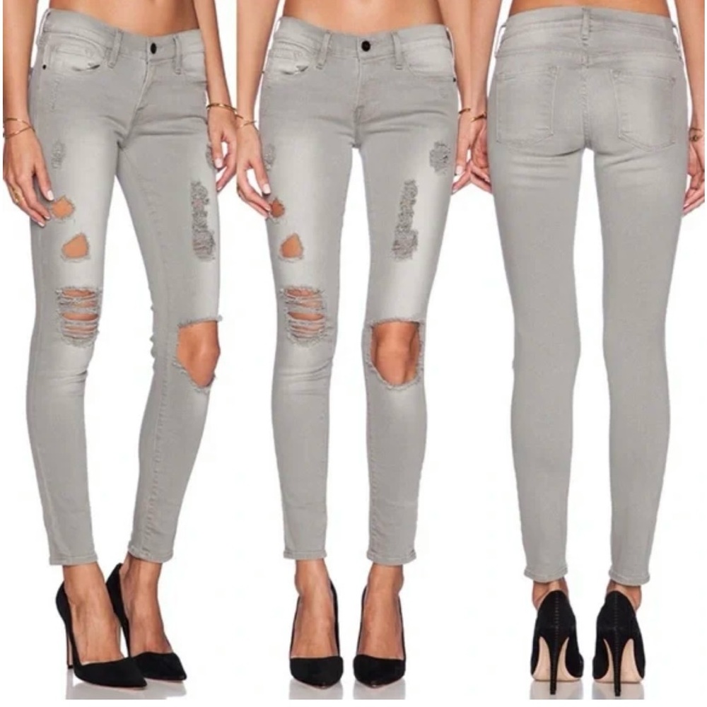 Women's Distressed Gray Jeans brand new without tags